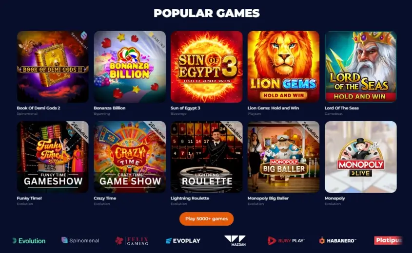 Nine casino slots