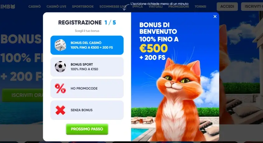 Cazimbo Casino registrazione